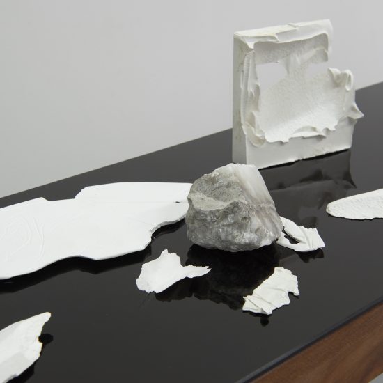 Sylvia Griffin marble and plaster shards on table Second Skin